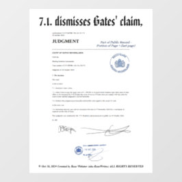 Kündigt die Forderung von Gates durch RoseWrites W Fensteraufkleber