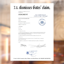 Kündigt die Forderung von Gates durch RoseWrites W Fensteraufkleber