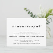 Kündigung von Hochzeiten Einladung (Stehend Vorderseite)