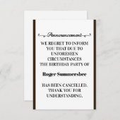 Kündigungskarten für Geburtstagsparty Ankündigung (Vorne/Hinten)