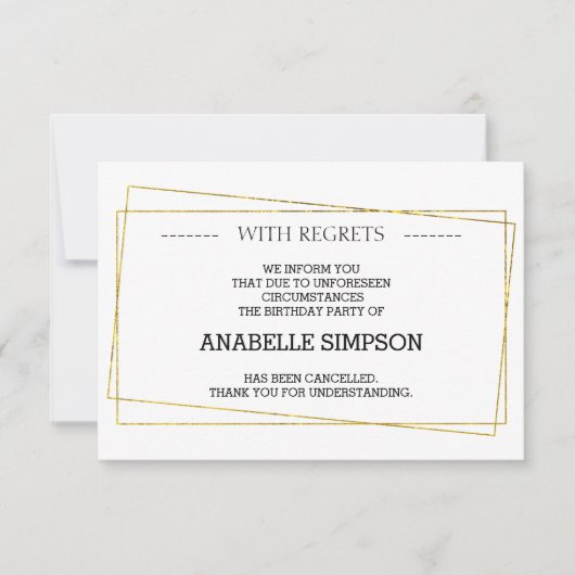 Kündigungskarten für Geburtstagsparty Ankündigung (Vorderseite)