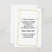 Kündigungskarten für Geburtstagsparty Ankündigung (Vorne/Hinten)