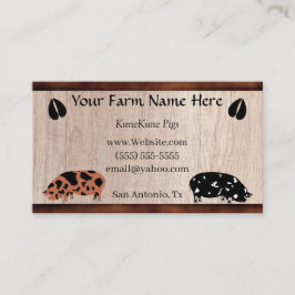 KuneKune Pig Business Card Visitenkarte