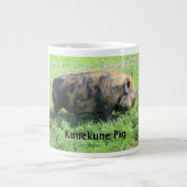Kunekune Schwein-Tunnel-bohrwagenTasse Jumbo-Tasse (Vorderseite)