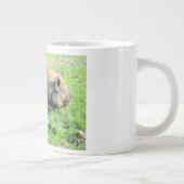 Kunekune Schwein-Tunnel-bohrwagenTasse Jumbo-Tasse (Rechts)