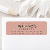 Künftig Frau Dusty Pink Wedding Rücksendeadresse (Insitu)