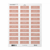 Künftig Frau Dusty Pink Wedding Rücksendeadresse (Vorne)