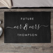 Künftig Herr und Frau Hand Scripted Family Black Fußmatte