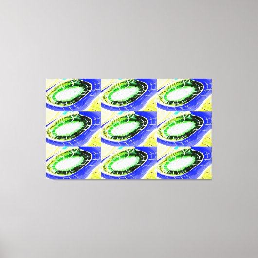 Künftige Alien-Landungsplattformen Leinwanddruck (Vorderseite)