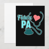 Künftige Arztassistentin Medizinstudenten Gra Einladung (Vorne/Hinten)