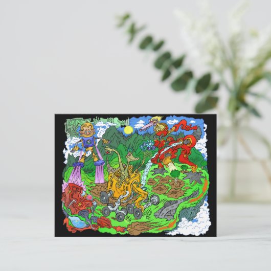 Künftige Baumpflanzen. Postkarte (Stehend Vorderseite)