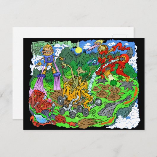 Künftige Baumpflanzen. Postkarte (Vorne/Hinten)