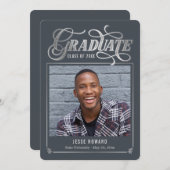 Künftige bearbeitbare Abschluss-Karte leuchten Einladung (Vorne/Hinten)