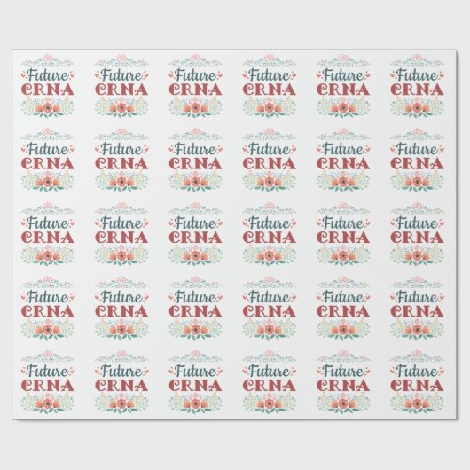 Künftige CRNA Nurse Anästhesiologin Geschenkpapier (Flach)