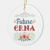 Künftige CRNA Nurse Anästhesiologin Keramik Ornament (Links)