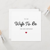 Künftige Ehefrau Romantisches Herz Karte (Vorderseite/Rückseite Beispiel)