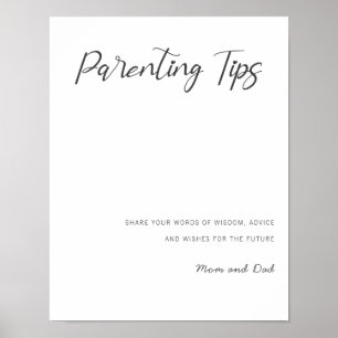 Künftige Eltern Tipps für Mama und Papa Poster