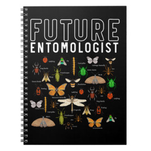 Künftige Entomologe Boys Girls Insektenschutztypen Notizblock