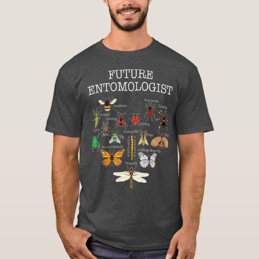 Künftige Entomologen-Arten von Insektenbugs T-Shirt (Vorderseite)
