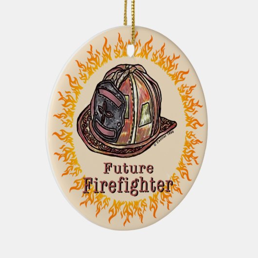 Künftige Feuerwehrhelmschmuck Keramik Ornament (Rechts)