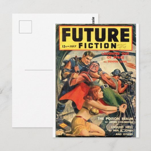 Künftige Fiktion Postkarte (Vorne/Hinten)