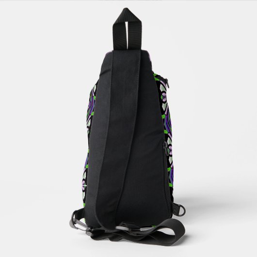 Künftige Formen Leuchttotem Neon Graffiti 25 Crossbody Bag (Rückseite)