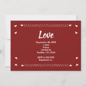 KÜNFTIGE FRAU. Cranberry Red Brautparty Foto Einladung (Rückseite)