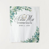 KÜNFTIGE FRAU Eukalyptus Brautparty Hintergrund Wandteppich (Vorderseite)