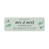 Künftige Frau Foliage Green Return Address Label (Vorne)