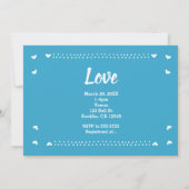 KÜNFTIGE FRAU. Rustikales blaues Brautparty Foto Einladung (Rückseite)