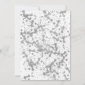 KÜNFTIGE FRAU. Silver White Bridal Dusche Einladun Einladung (Rückseite)