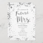 KÜNFTIGE FRAU. Silver White Bridal Dusche Einladun Einladung