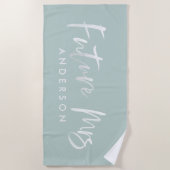 KÜNFTIGE FRAU... VERLOBUNG STRANDTUCH (Vorderseite)