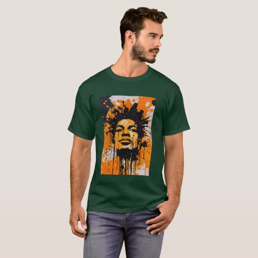 "Künftige Fusion: Basquiat-Inspiriert Blaze - High T-Shirt (Vorne ganz)