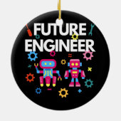 Künftige Ingenieur Kostüme Niedliche Robotik Keramik Ornament (Hinten)