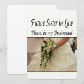Künftige Justizministerin - Bridesmaid Einladung (Vorne/Hinten)