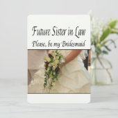 Künftige Justizministerin - Bridesmaid Einladung (Stehend Vorderseite)