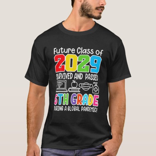 Künftige Klasse 2029 I Abschluss I Fünfte 5 T-Shirt (Vorderseite)