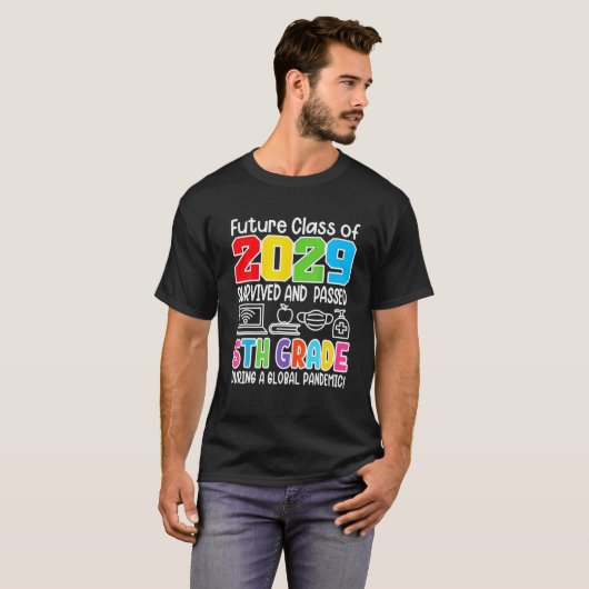 Künftige Klasse 2029 I Abschluss I Fünfte 5 T-Shirt (Vorne ganz)