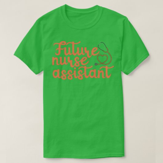 Künftige Krankenpflegerassistentin Typografie T-Shirt (Design vorne)