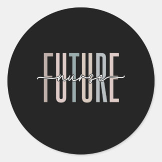 Künftige Krankenpflegerkrankenpflege an der Kranke Runder Aufkleber