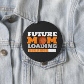 Künftige Mama Basketball-Babydusche Button (Beispiel)