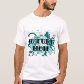Künftige Mama - Herz und Blume T-Shirt (Vorderseite)