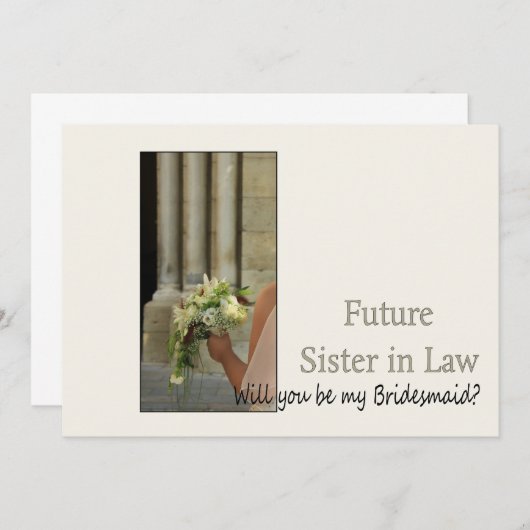 Künftige Ministerin für Recht Bitte sei Bridesmaid Einladung (Vorne/Hinten)