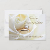 Künftige Ministerin für Recht Bitte sei Bridesmaid Einladung (Vorderseite)
