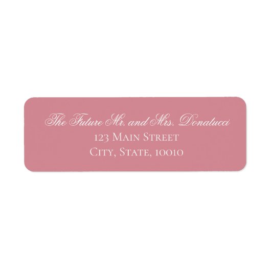 Künftige Mr. and Mrs Return Address Label (Vorne)