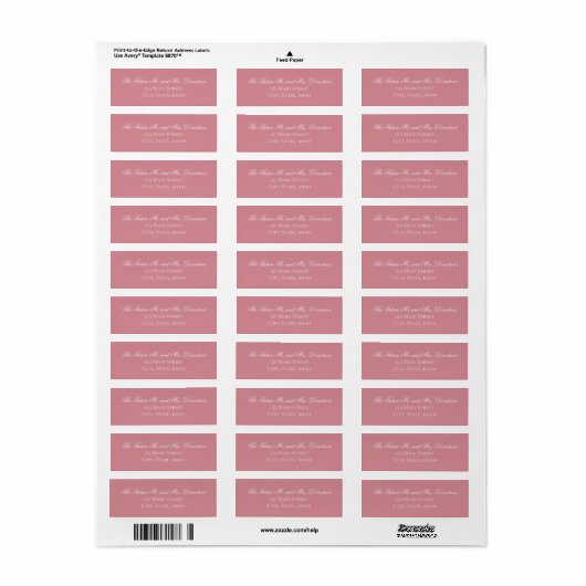 Künftige Mr. and Mrs Return Address Label (Vorne)