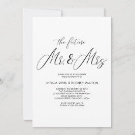 Künftige Mr. & Mrs. Engagement Party Chic Script Einladung