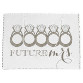 Künftige MRS. Bride-to-be-Diamond-Verlobung Große Geschenktüte (Vorderseite)