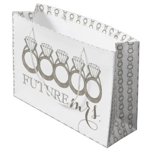 Künftige MRS. Bride-to-be-Diamond-Verlobung Große Geschenktüte